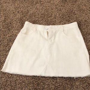 White jean skirt